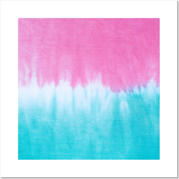 Blue Pink Cotton Tie Dye Wall Art by Art by Ergate